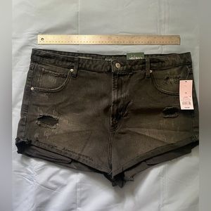 Wild Fable Highest Rise Cheeky Jean Shorts: Black - Women’s Size 18 / 36